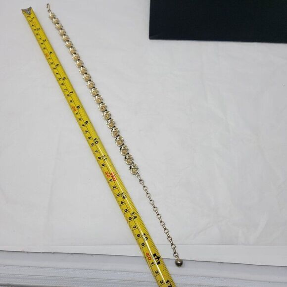 Vintage 70s Signed Lisner Gold Tone 3D Flower Link Collar Chocker Necklace Glam - Picture 11 of 15